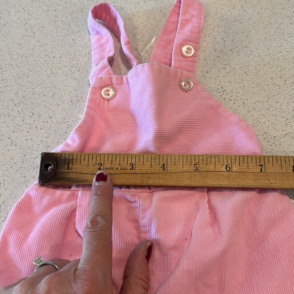 Vintage 100% cotton Toddletime JC Penny baby  Pink Corduroy Overalls 6 Months - Picture 7 of 12